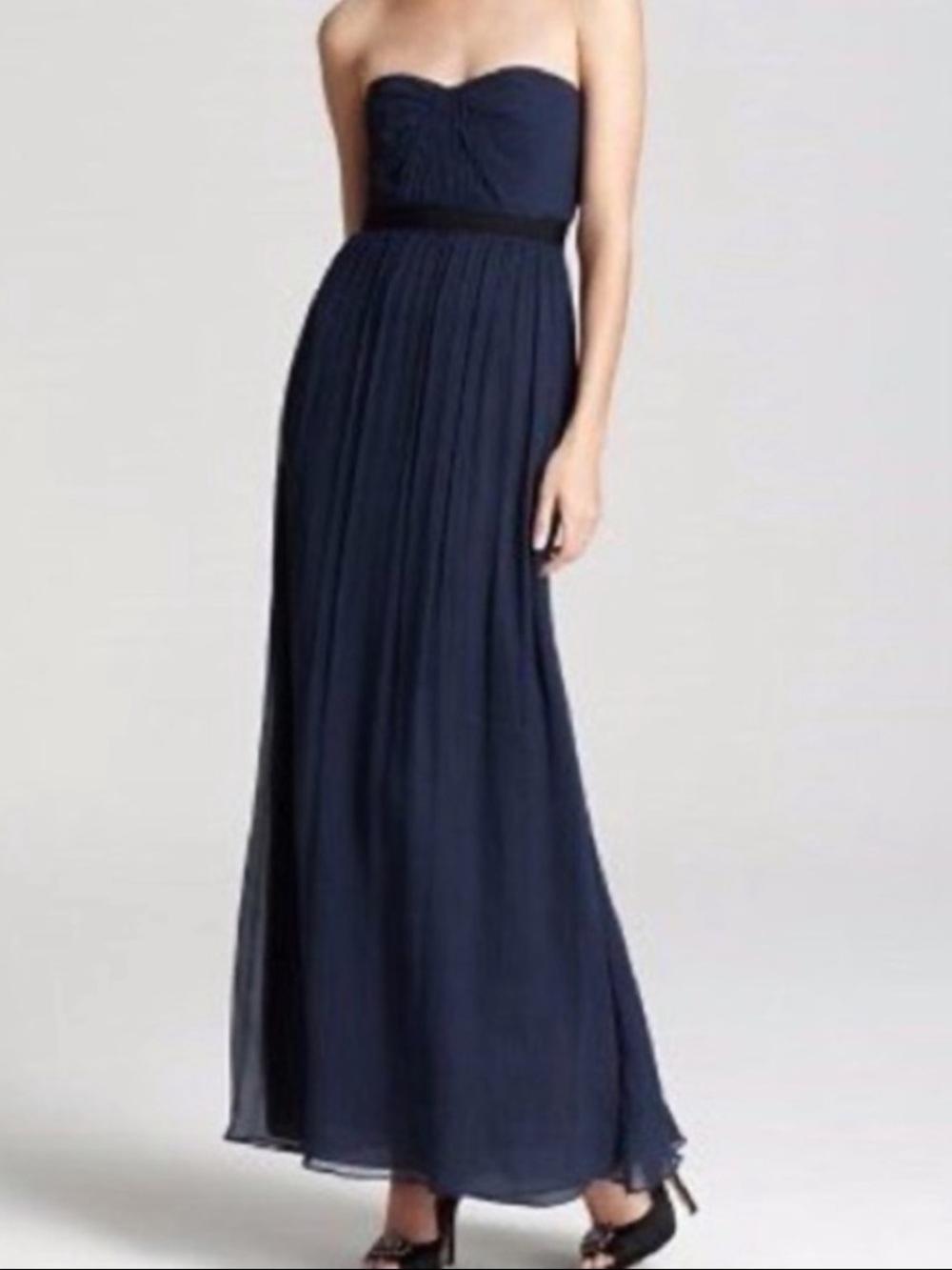 BCBG MAXAZRIA‎ Amber Strapless Silk Royal Blue Evening Gown
